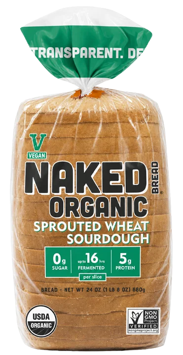 Naked Organic Sprouted Wheat Sourdough Bread