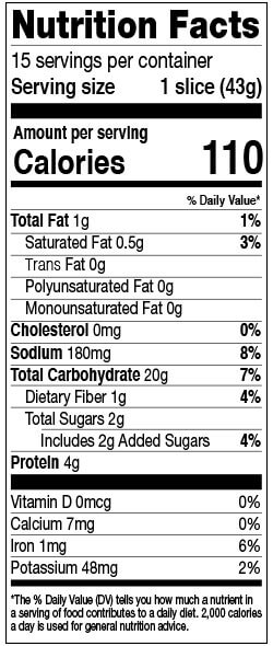 30 Nutrition Label For Bread - Labels Database 2020